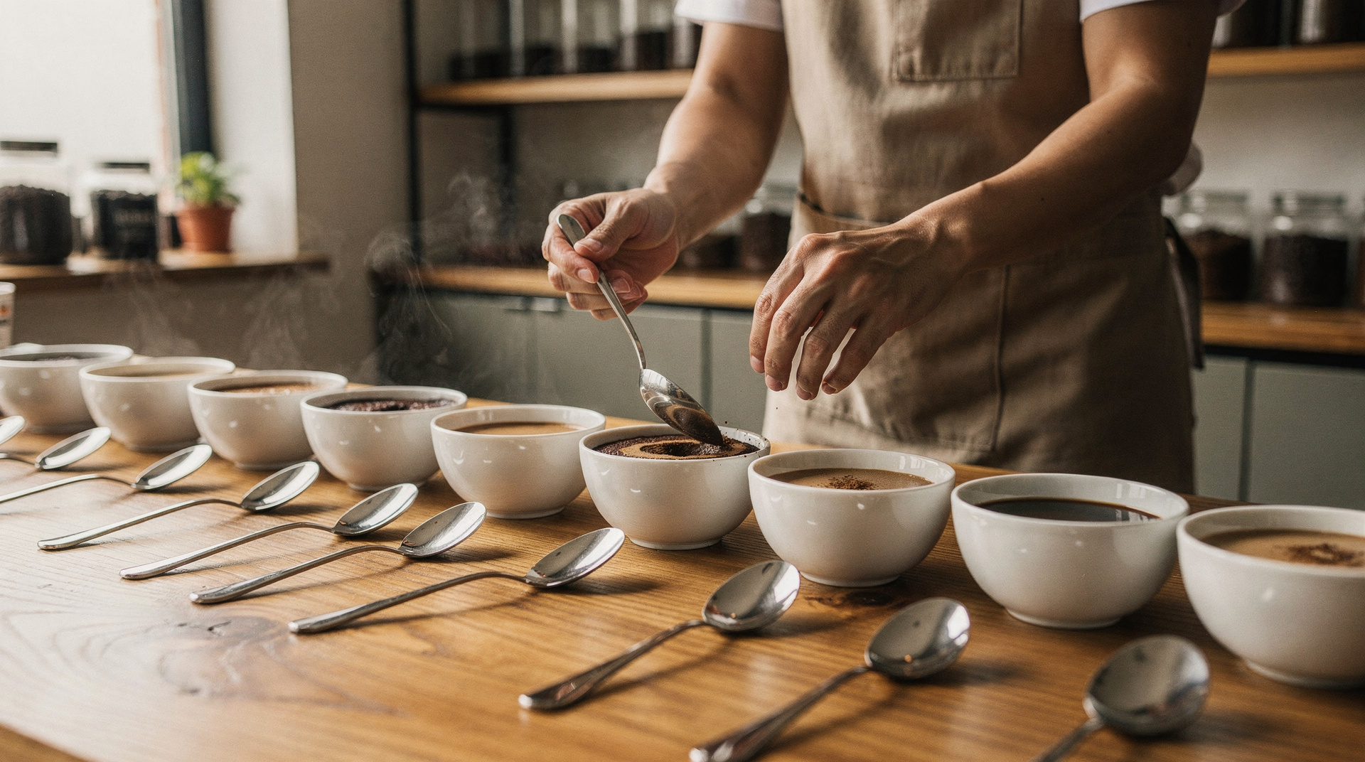Coffee cupping and formulation